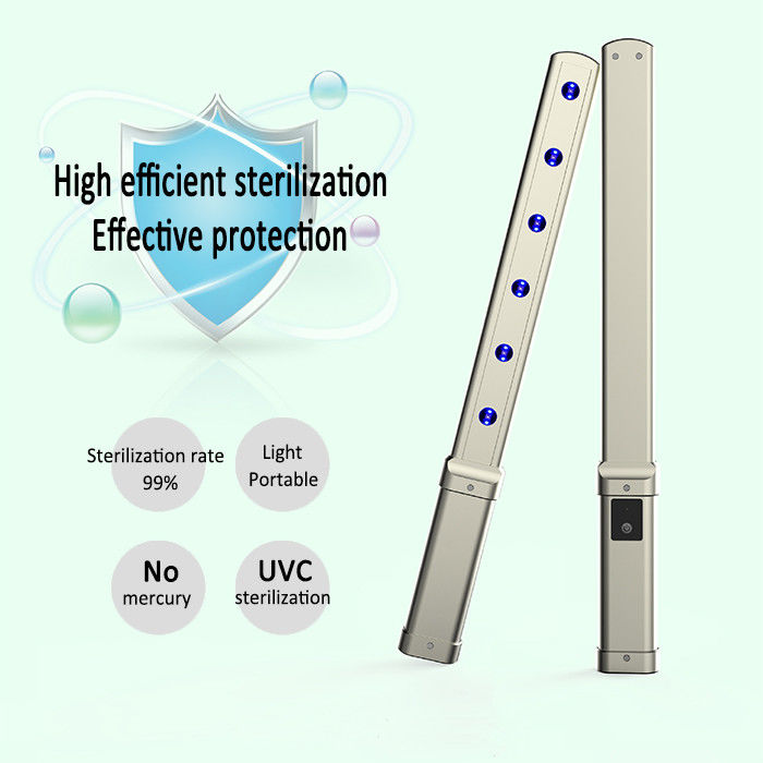 Aluminum Handheld Uv Sterilizer Lamp 10 Secs Quick Completion Of Disinfection