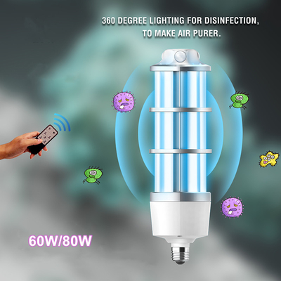 Germicidal Sanitizer UVC Corn Light 60W 254nm Ozone Free 360 Degree Disinfection