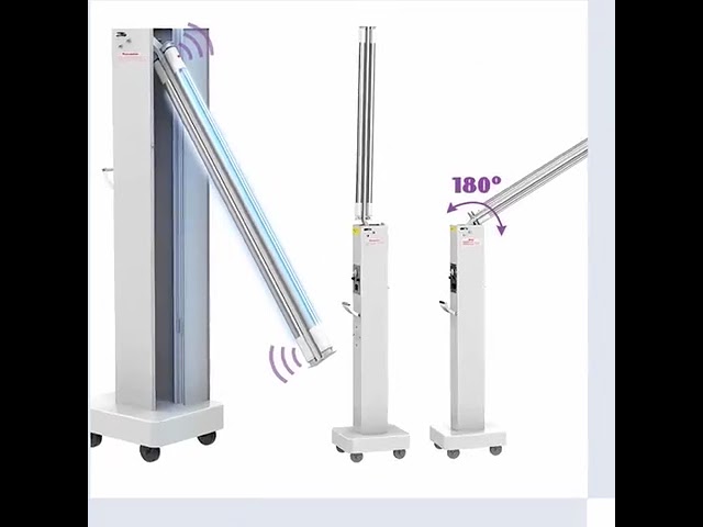 Company videos about 60W Sterilizer Wheel Germicidal Lamp UVC Light Sterilization Hospital UV Disinfection Trolley